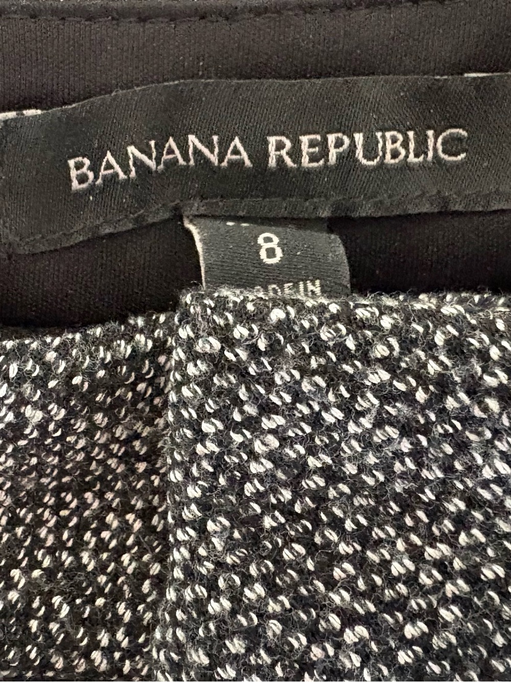 Banana Republic Wide-Leg Textured Trousers in Black:White